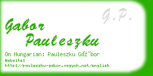 gabor pauleszku business card